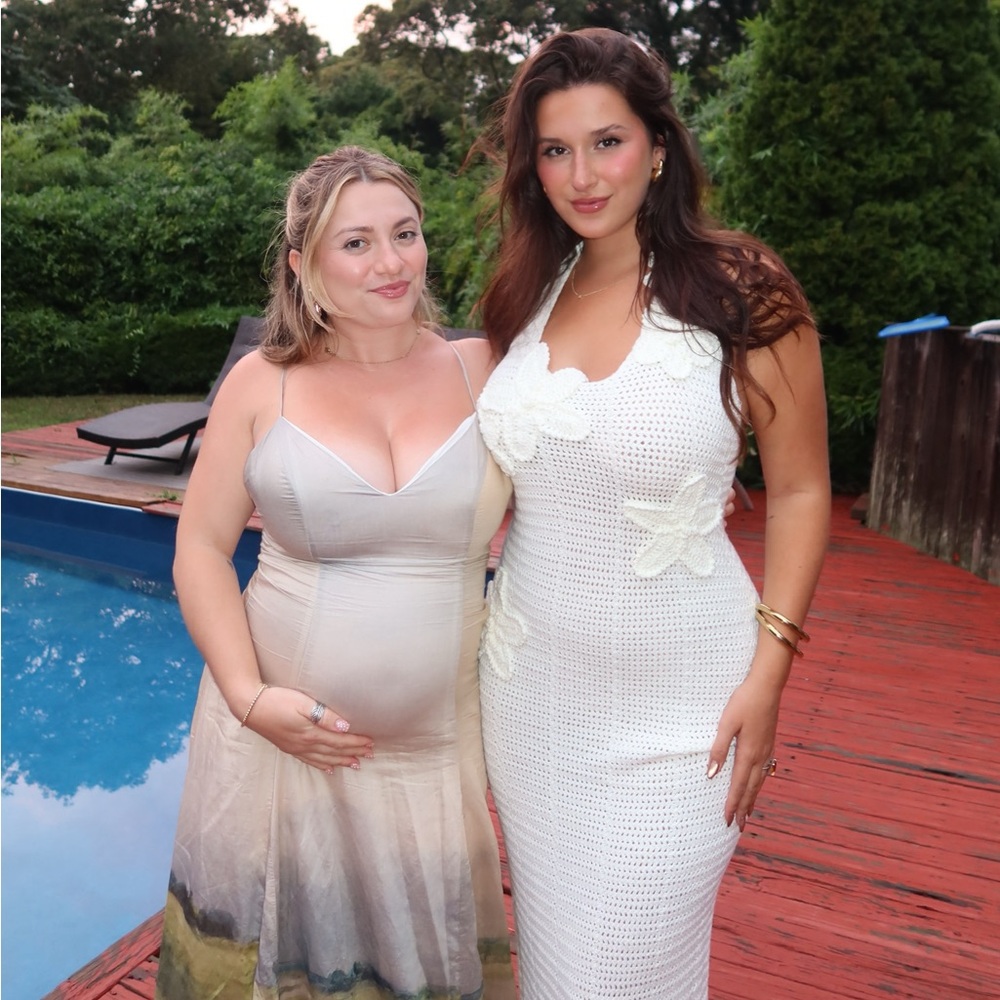 Peppermayo White Crochet Maxi Dress
